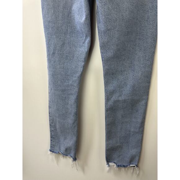 Agolde Merrel Mid Rise Straight Leg Jean Frayed Hem Light Wash Astray Size 24 - Picture 13 of 14